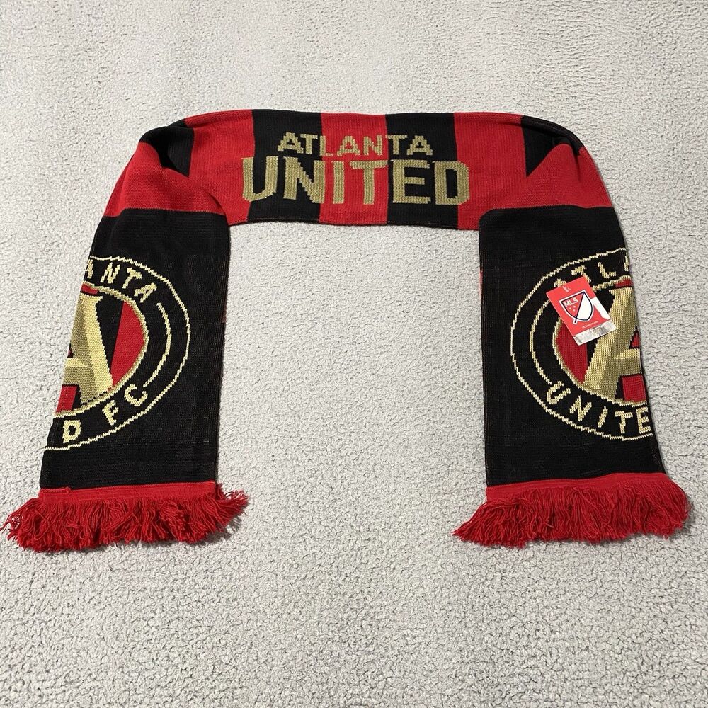 Atlanta United Polo Scarf Red Black Ruffneck Scarves Soccer ATL UTD Logo MLS NEW